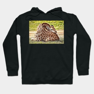 Baby Giraffe: Photography + Digital Art Hoodie